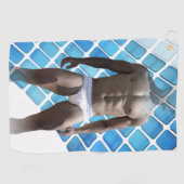 Serviette De Golf SlipperyJoe musculaire homme six pack abs mâle bla (Horizontal)