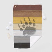 Serviette De Golf SlipperyJoe's Bear Pride drapeau de la texture du  (En situation)