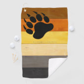 Serviette De Golf SlipperyJoe's Bear Pride drapeau de la texture du (En situation)