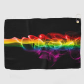 Serviette De Golf SlipperyJoe's fumée vif arc-en-ciel célébré (Horizontal)