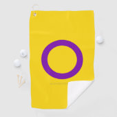 Serviette De Golf SlipperyJoe's Intersex orgueil drapeau jaune fond (En situation)