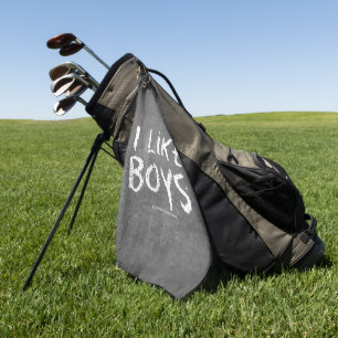 Serviette De Golf SlipperyJoe's J'aime les garçons tableau noir sale