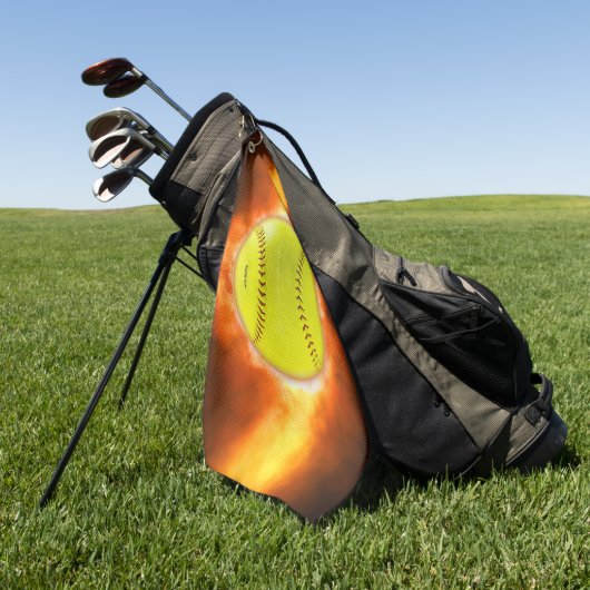 Serviette De Golf SlipperyJoe's jaune balle de feu de balle de feu r (Vert)