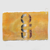 Serviette De Golf SlipperyJoe's petit ours mot orange-brun pro (Horizontal)