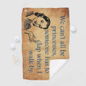 Serviette De Golf SlipperyJoe's Princess clap marchant drôle les ann (En situation)