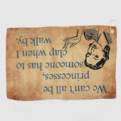 Serviette De Golf SlipperyJoe's Princess clap marchant drôle les ann (Horizontal)