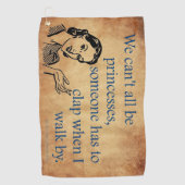 Serviette De Golf SlipperyJoe's Princess clap marchant drôle les ann (Devant)