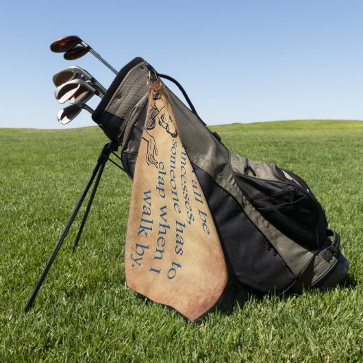 Serviette De Golf SlipperyJoe's Princess clap marchant drôle les ann (Vert)