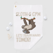 Serviette De Golf Sloth gym Nous entrainons dur Demain (En situation)