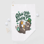 Serviette De Golf Sloth Irish Drinking St Patrick's Day (En situation)