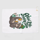 Serviette De Golf Sloth Irish Drinking St Patrick's Day (Horizontal)