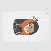 Serviette De Golf Sloth Riding Llama (Horizontal)