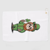Serviette De Golf Sloth St Patrick's Day Irish Lucky (Horizontal)