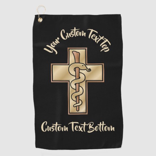 Serviette De Golf Snake on Cross (Devant)