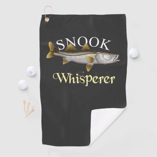 Serviette De Golf Snook Whisperer Dark Fishing Towne (En situation)