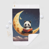 Serviette De Golf Snooze céleste : Sticker Lune Sleepy Tee (En situation)