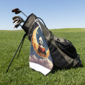 Serviette De Golf Snooze céleste : Sticker Lune Sleepy Tee (Vert)