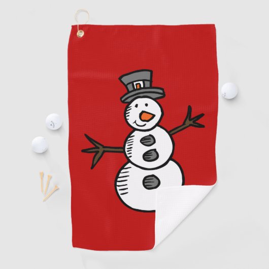 Serviette De Golf Snowman (En situation)