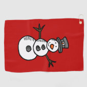 Serviette De Golf Snowman (Horizontal)