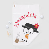 Serviette De Golf Snowman Funny Visage mignonne nouveauté Noël (En situation)
