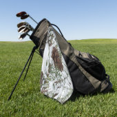 Serviette De Golf Snowy Pine Cone I (Vert)