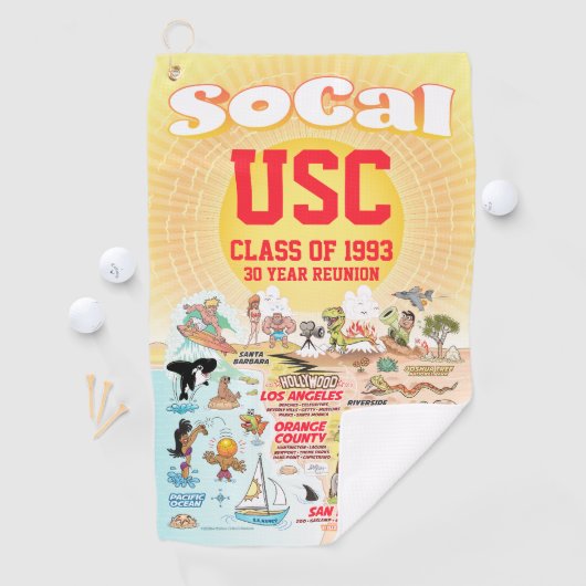 Serviette De Golf SoCal personnalisable (En situation)