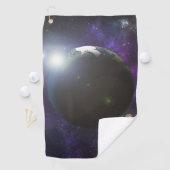 Serviette De Golf Soleil brillant et terre (En situation)