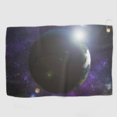 Serviette De Golf Soleil brillant et terre (Horizontal)