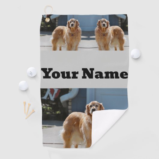 Serviette De Golf Soleil doré (En situation)