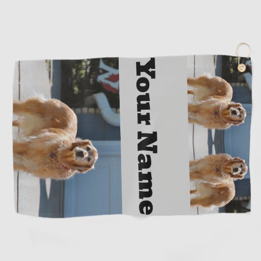 Serviette De Golf Soleil doré (Horizontal)