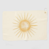 Serviette De Golf Soleil Jaune Orange (Horizontal)