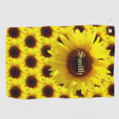 Serviette De Golf Soleil tournesol (Horizontal)