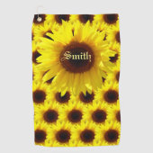 Serviette De Golf Soleil tournesol (Devant)