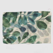 Serviette De Golf Sophistication verdoyante - Feuilles tropicaux (Horizontal)