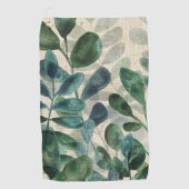 Serviette De Golf Sophistication verdoyante - Feuilles tropicaux (Devant)