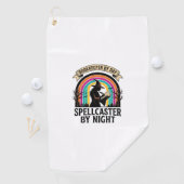 Serviette De Golf Sorcière Comptable Rétro Halloween Comptabilité De (En situation)