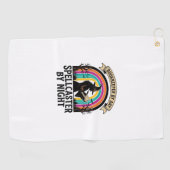 Serviette De Golf Sorcière Comptable Rétro Halloween Comptabilité De (Horizontal)