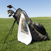 Serviette De Golf Sorcière de jour de comptable Nuit d'Halloween Hib (Vert)