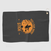 Serviette De Golf Sorcière d'Halloween Drive Stick Graphique_1 (Horizontal)