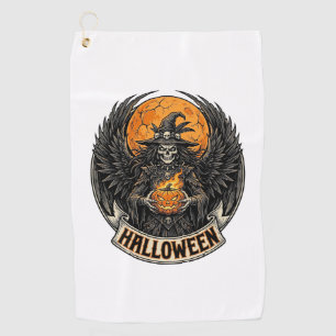 Serviette De Golf Sorcière d'Halloween gothique vintage