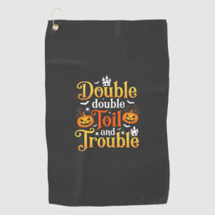 Serviette De Golf Sorcière Halloween Double Double Toil and Trouble