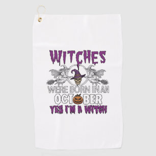 Serviette De Golf Sorcières Octobre Halloween Crâne Chapeau de Sorci