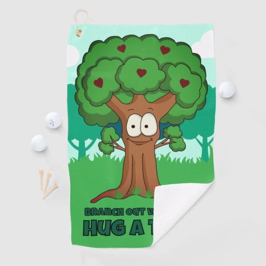 Serviette De Golf Sortir Avec L'Amour Accrocher Un Arbre (En situation)