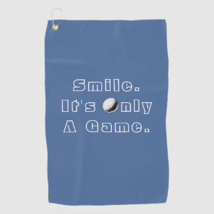 Serviette De Golf Sourire Ce n'est qu'un jeu, Personnaliser, Bleu