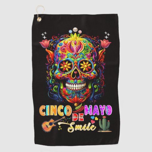Serviette De Golf Sourire Cinco De Mayo (Devant)