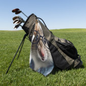 Serviette De Golf Souris de champ Portant des lunettes (Vert)