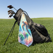 Serviette De Golf Sous la tortue de mer (Vert)