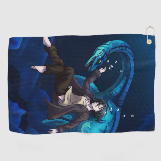 Serviette De Golf Sous l'eau avec Plesiosaurus (Horizontal)