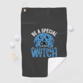 Serviette De Golf Soyez un design de Halloween de sorcière spéciale_ (En situation)
