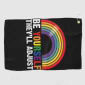 Serviette De Golf Soyez vous-même Ils régleront le Gay pride arc-en- (Horizontal)